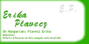 erika plavecz business card